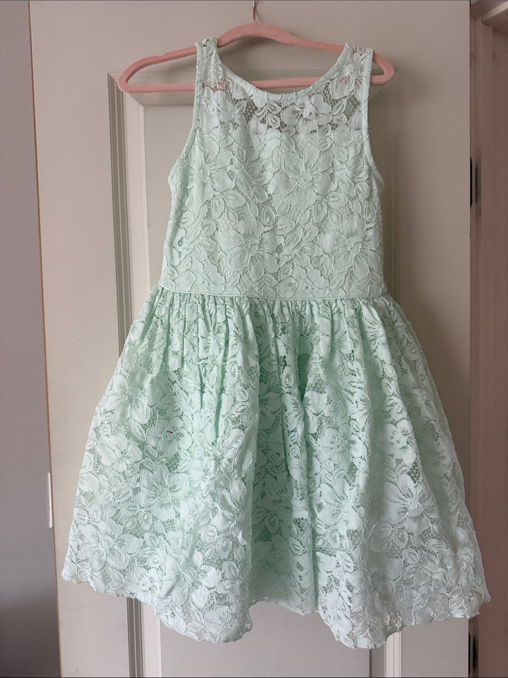 Nordstrom Pale Mint Lace Party Dress for Girls